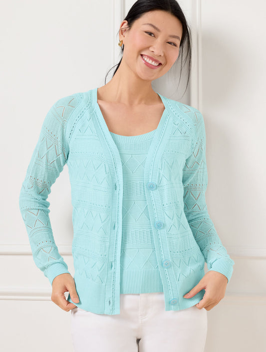 Lace Pointelle Cardigan