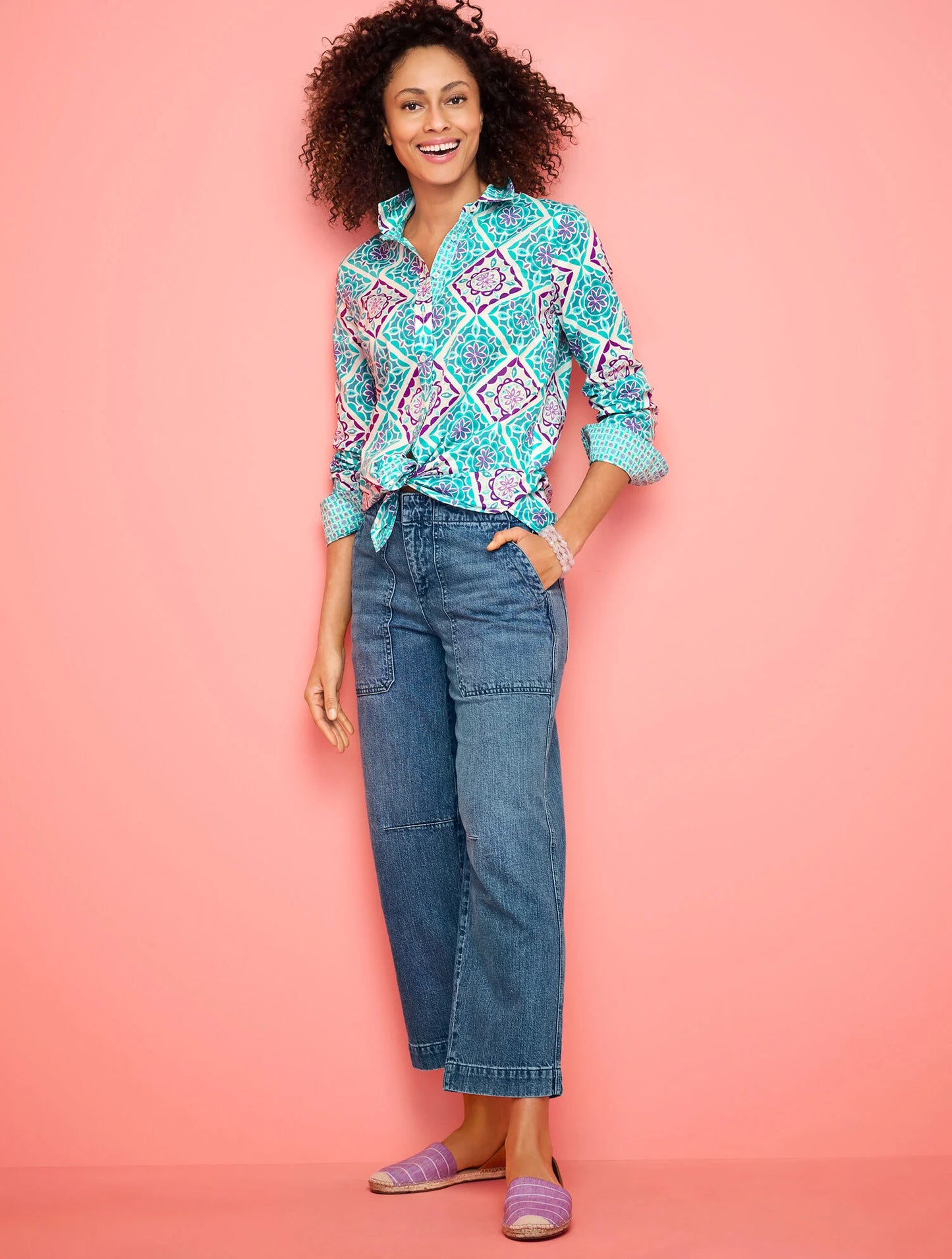 Straight Crop Jeans - Alessia Wash