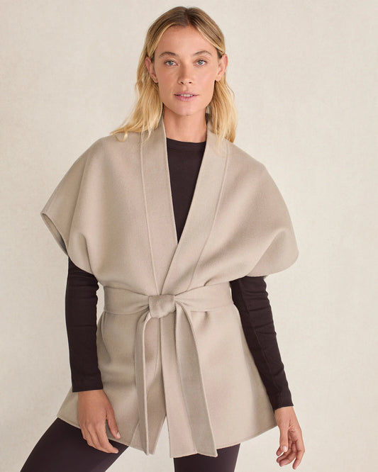 Wool Blend Tie-Front Vest