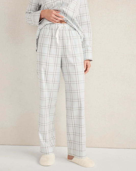 Lightweight Flannel Windowpane Pajama Pants