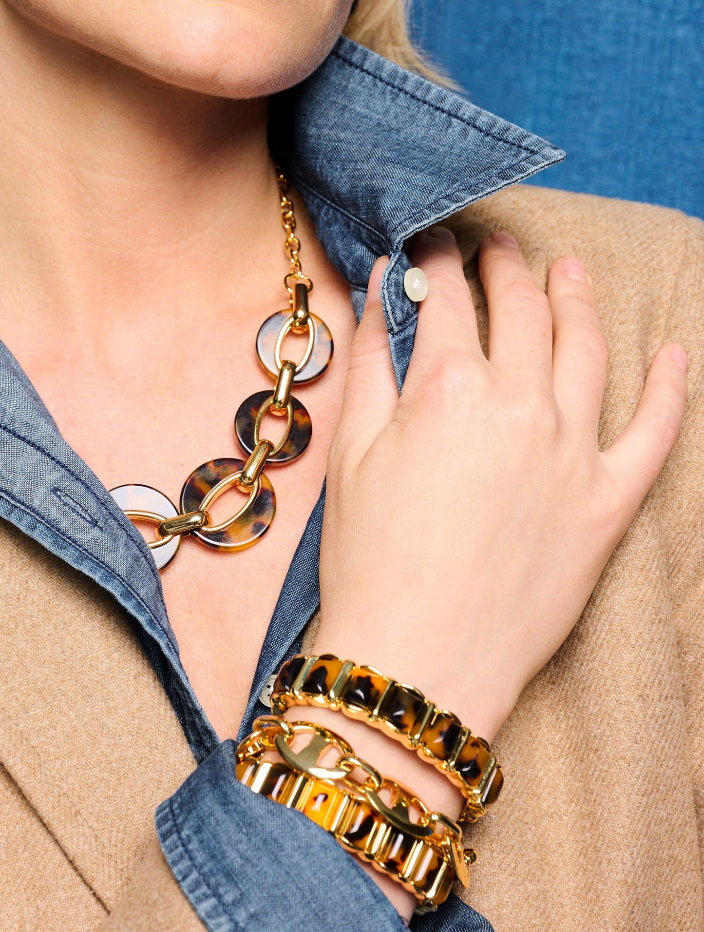 Tortoiseshell Statement Necklace