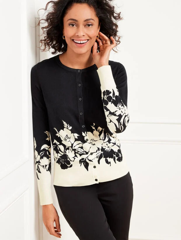 Charming Cardigan - Placed Floral
