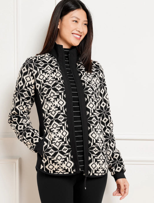 Cozy Fleeceback Jacket - Snowflake