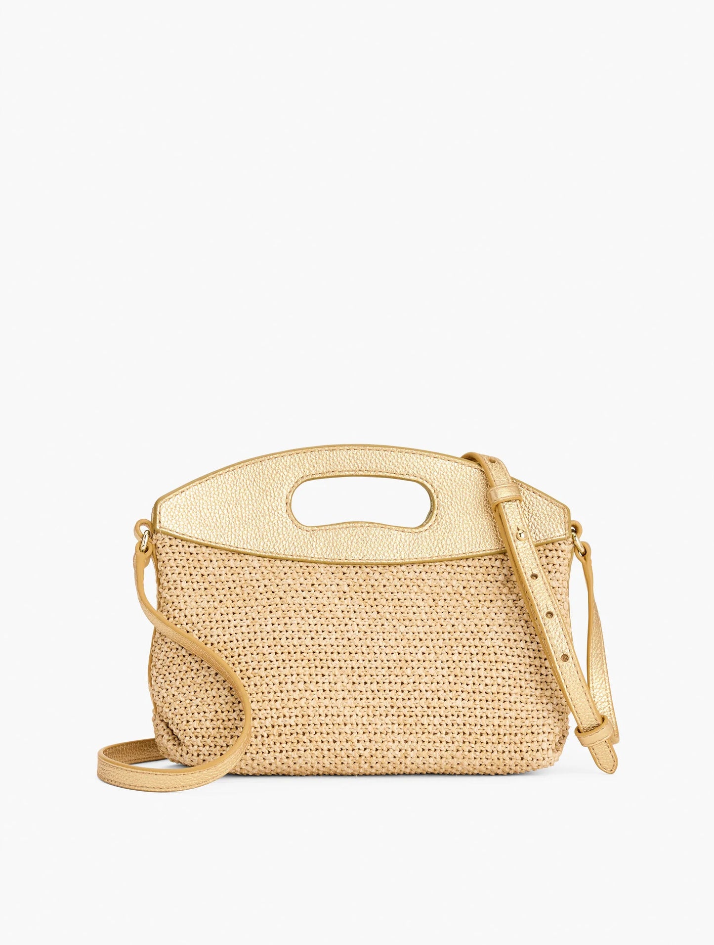Metallic Chunky Straw Crossbody