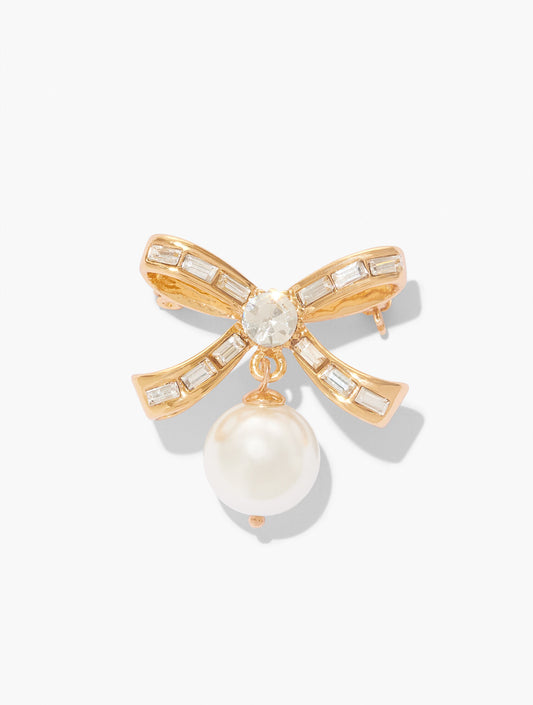 Pearl Bow Brooch