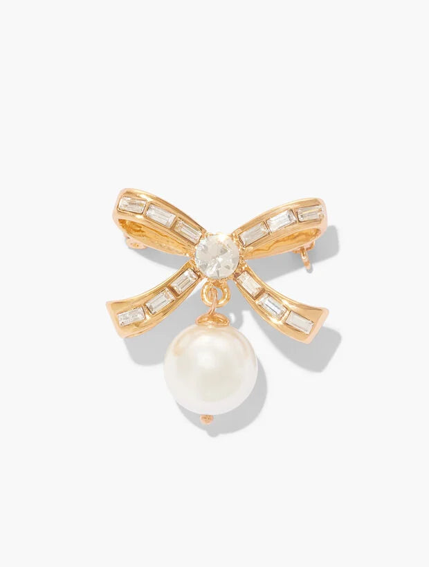 Pearl Bow Brooch