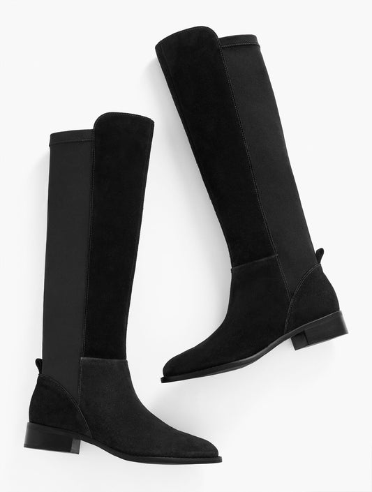 Tish Suede Stretch Riding Boots