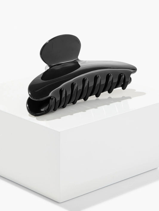 Black Marble Hair Clip