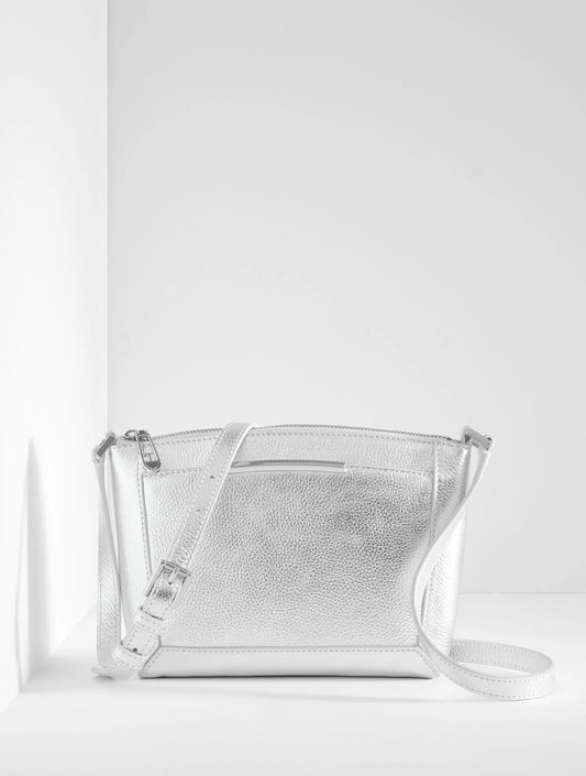 Darcy Metallic Pebble Leather Crossbody Bag - Metallic