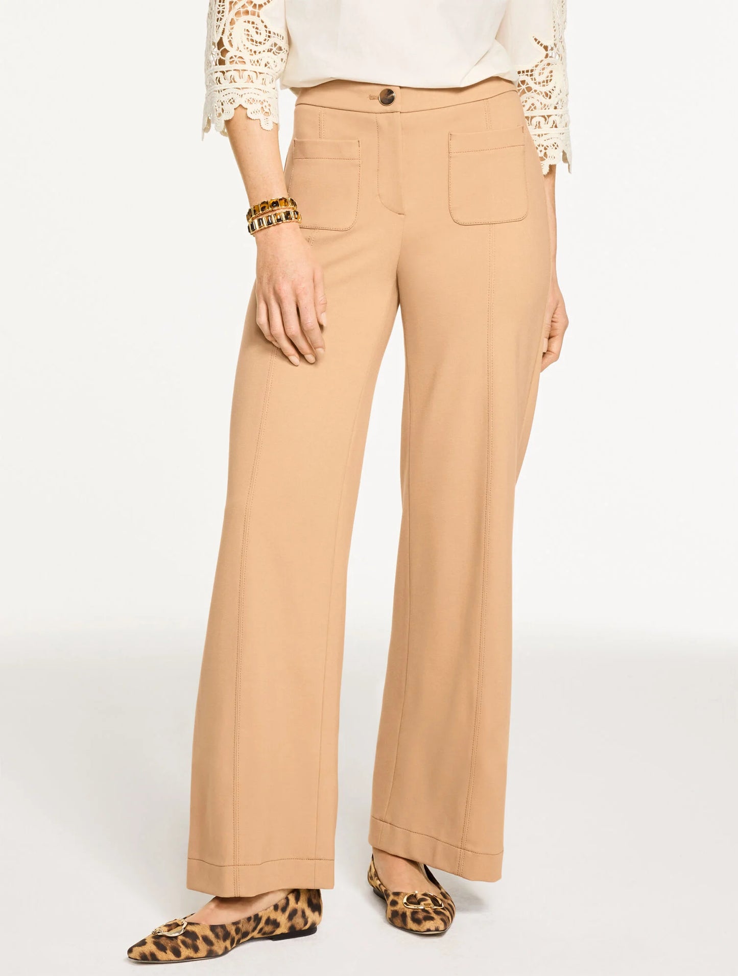 Wide Leg Ponte Pants
