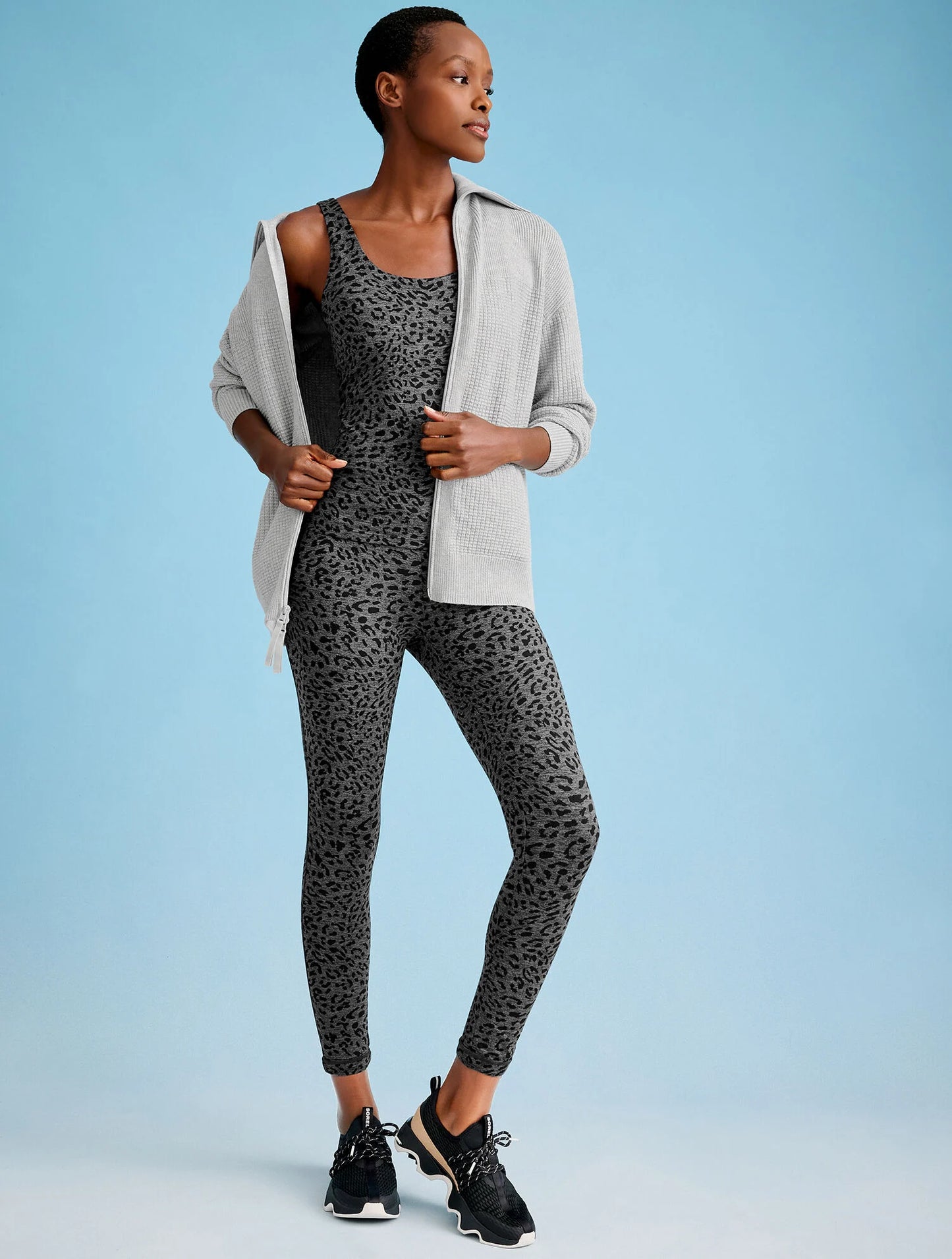Studio Stretch Leggings - Tonal Cheetah