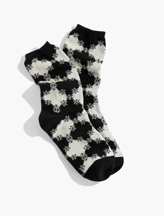 Snowflake Argyle Trouser Socks