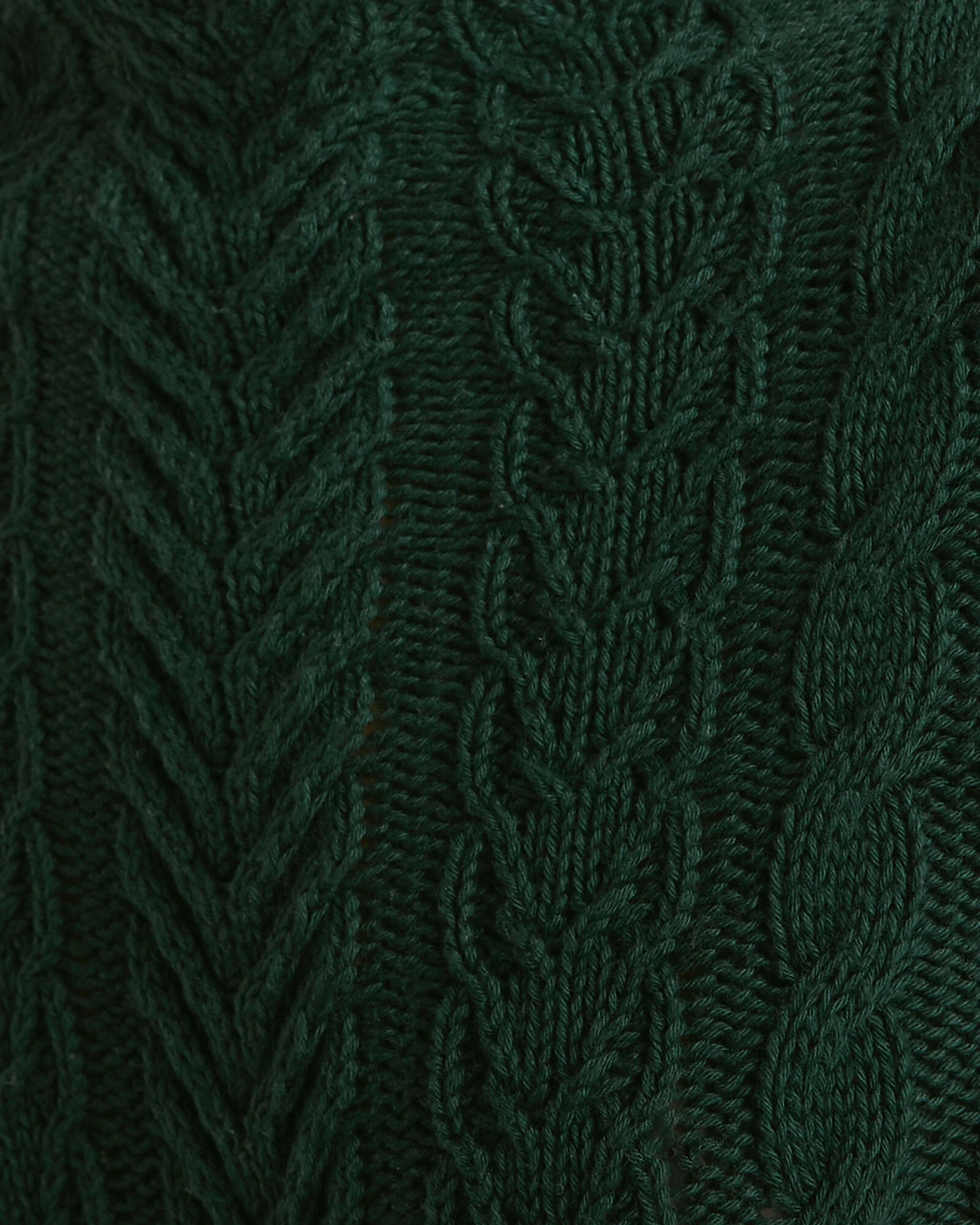 Organic Cotton Cable Mockneck Sweater