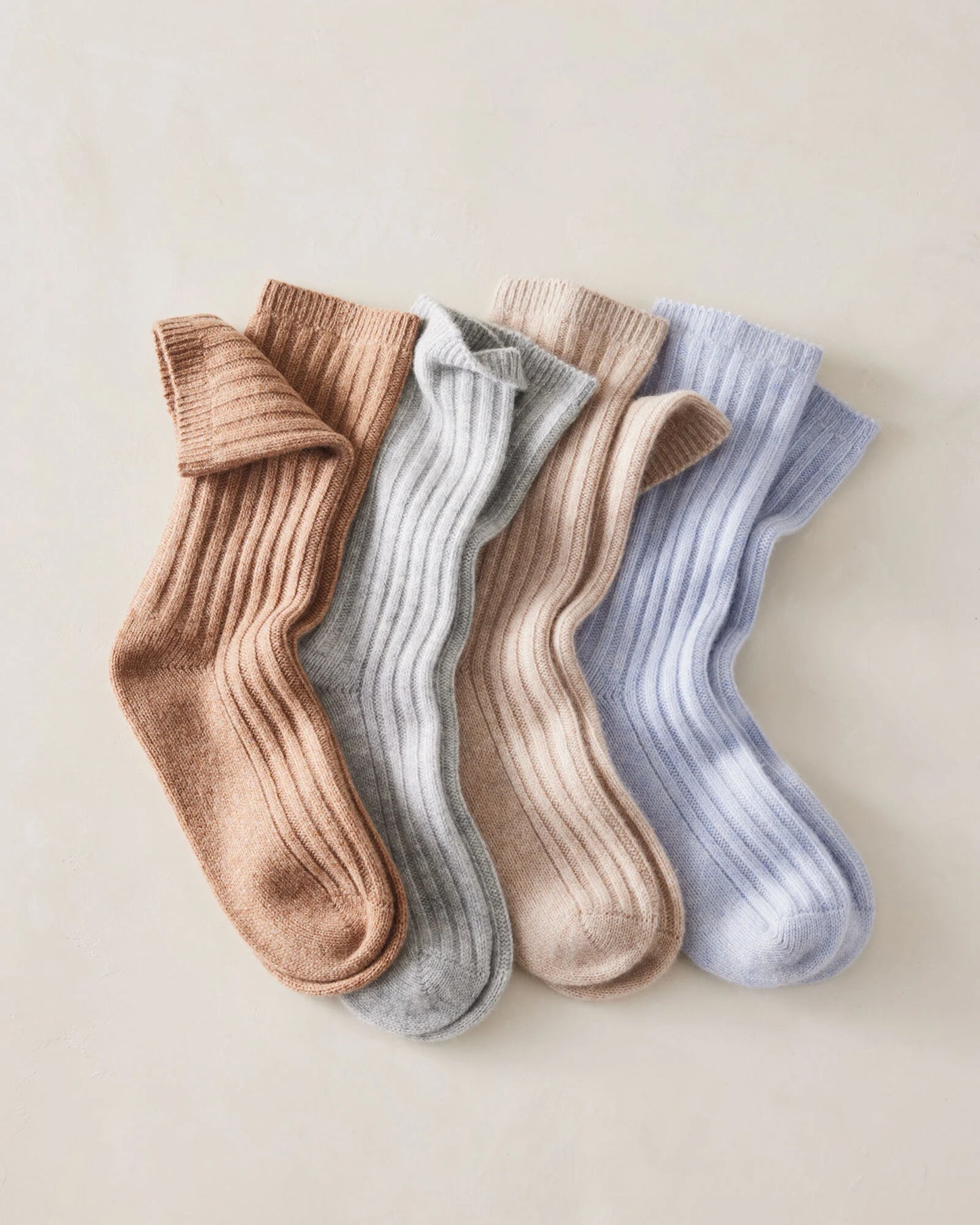 Cashmere Blend Ribbed Socks