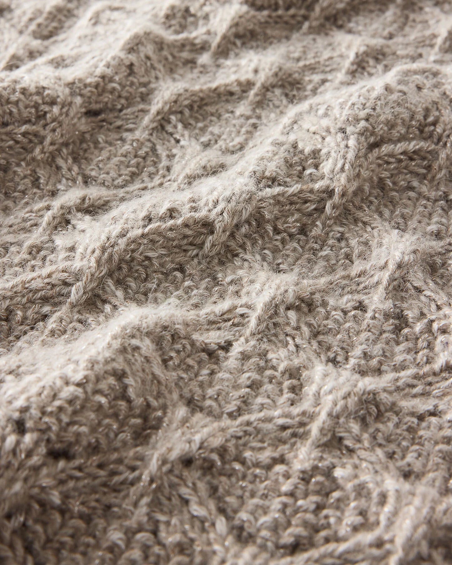 Lurex Blend Pointelle Crewneck Sweater