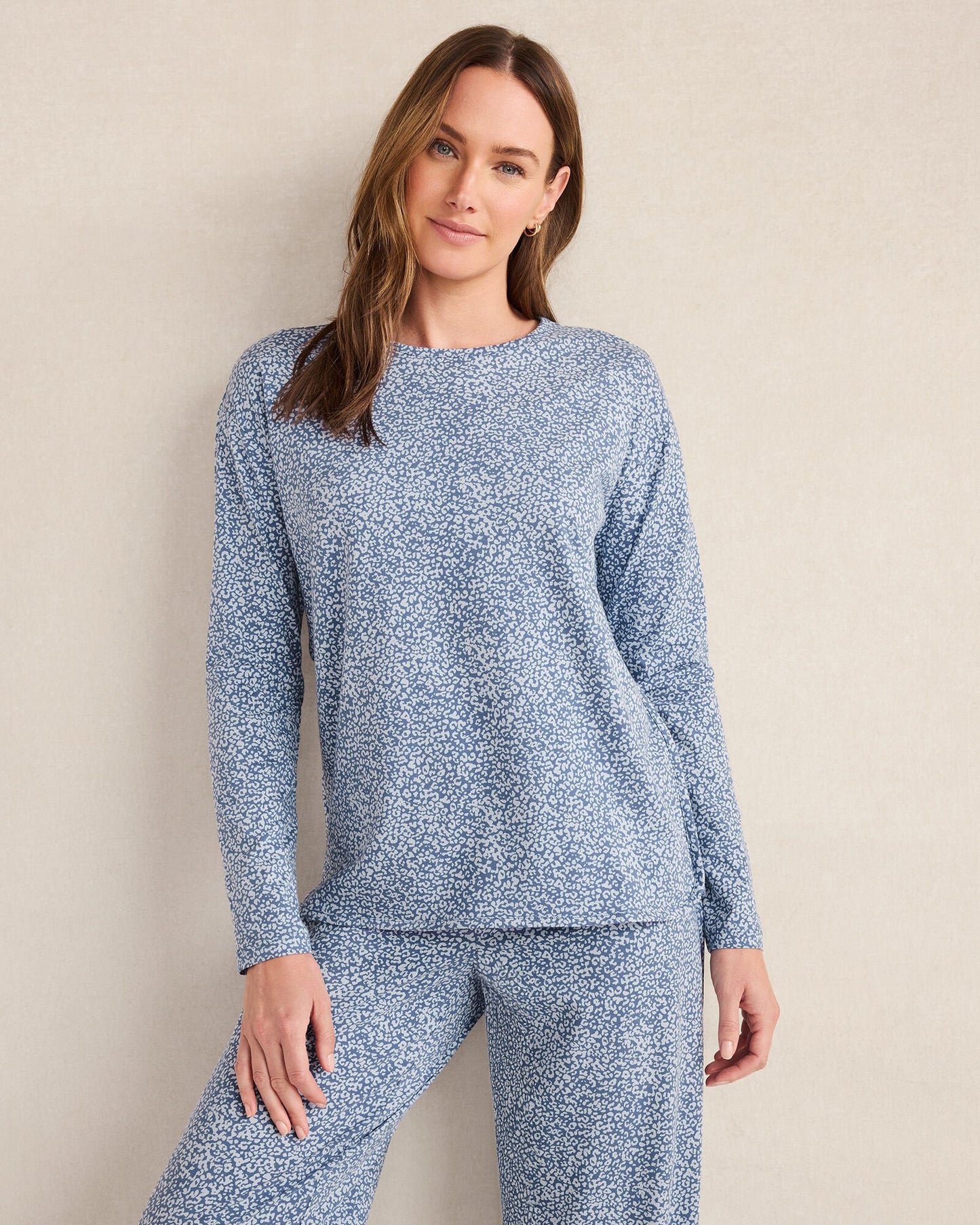Organic Cotton Jersey Animal Print Pajama Top