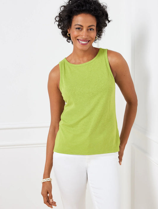 Linen Slub Crewneck Tank