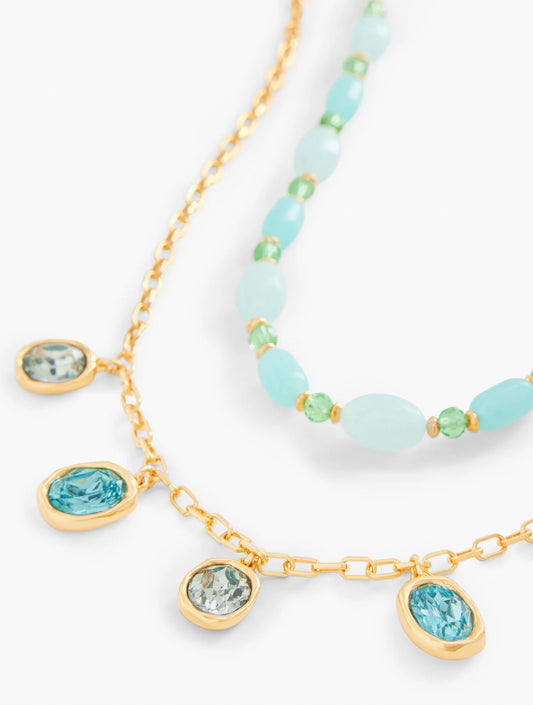 Faceted Bead Statement Necklace