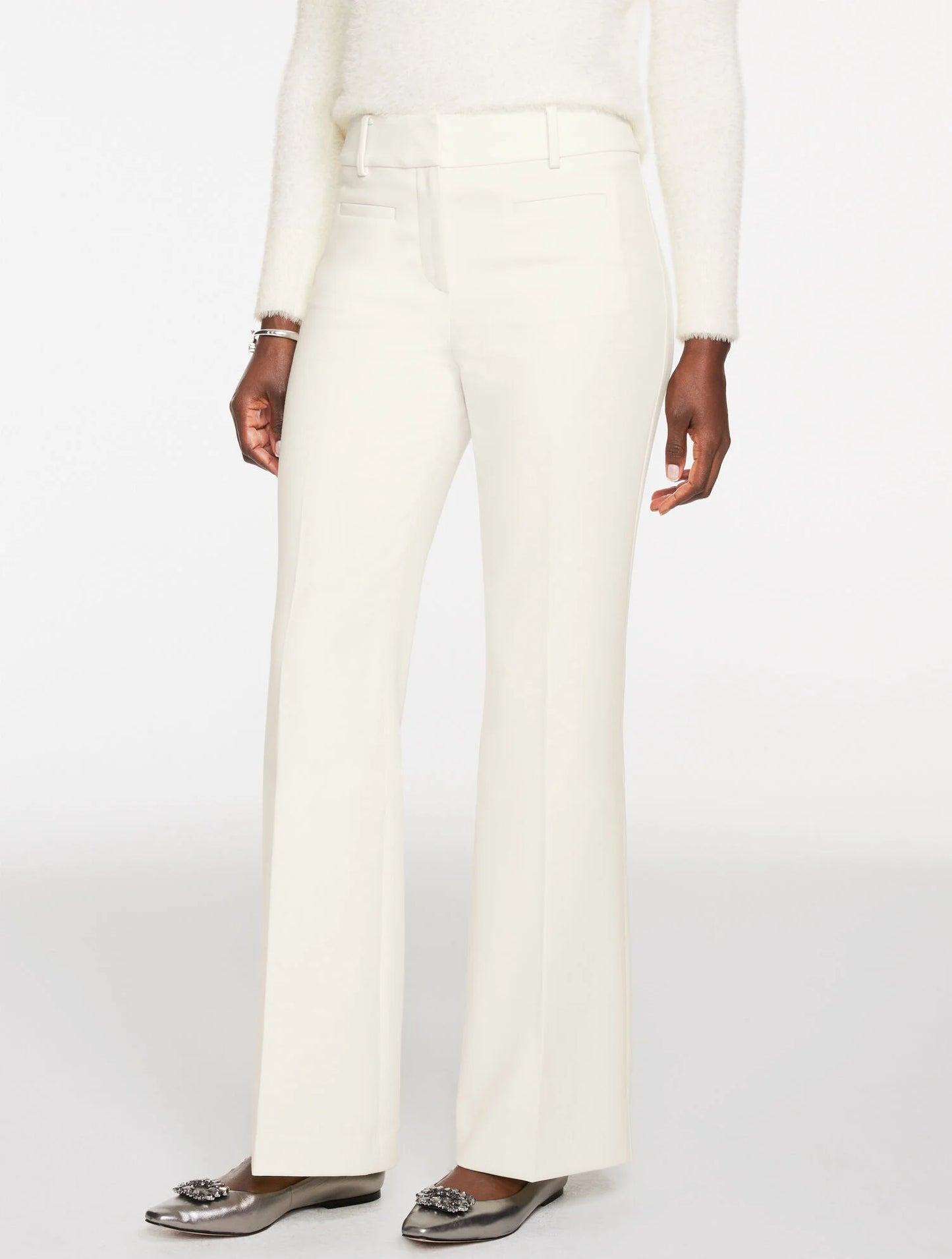 Flare Leg Tailored Stretch Pants
