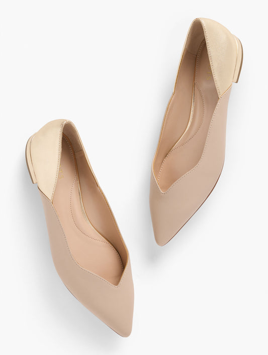 Portia Metallic Nappa Flats