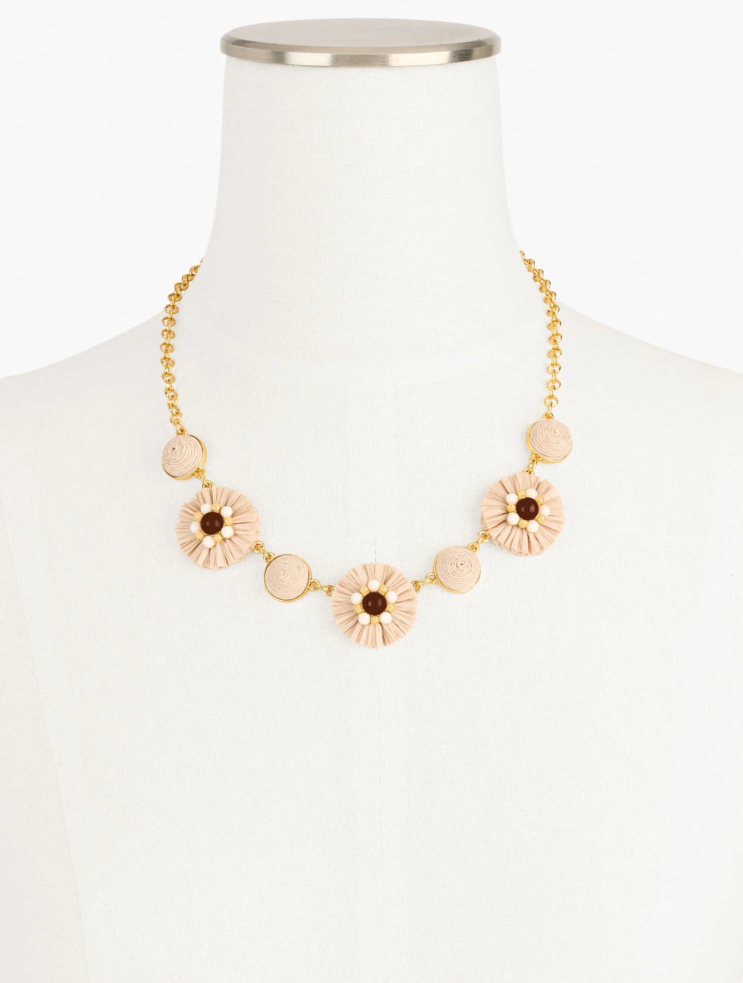 Beaded Raffia Necklace