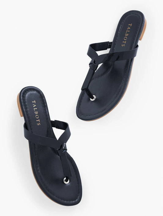 Camy Knot Soft Patent Flip Flops