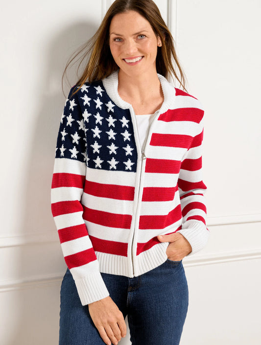Flag Sweater Jacket