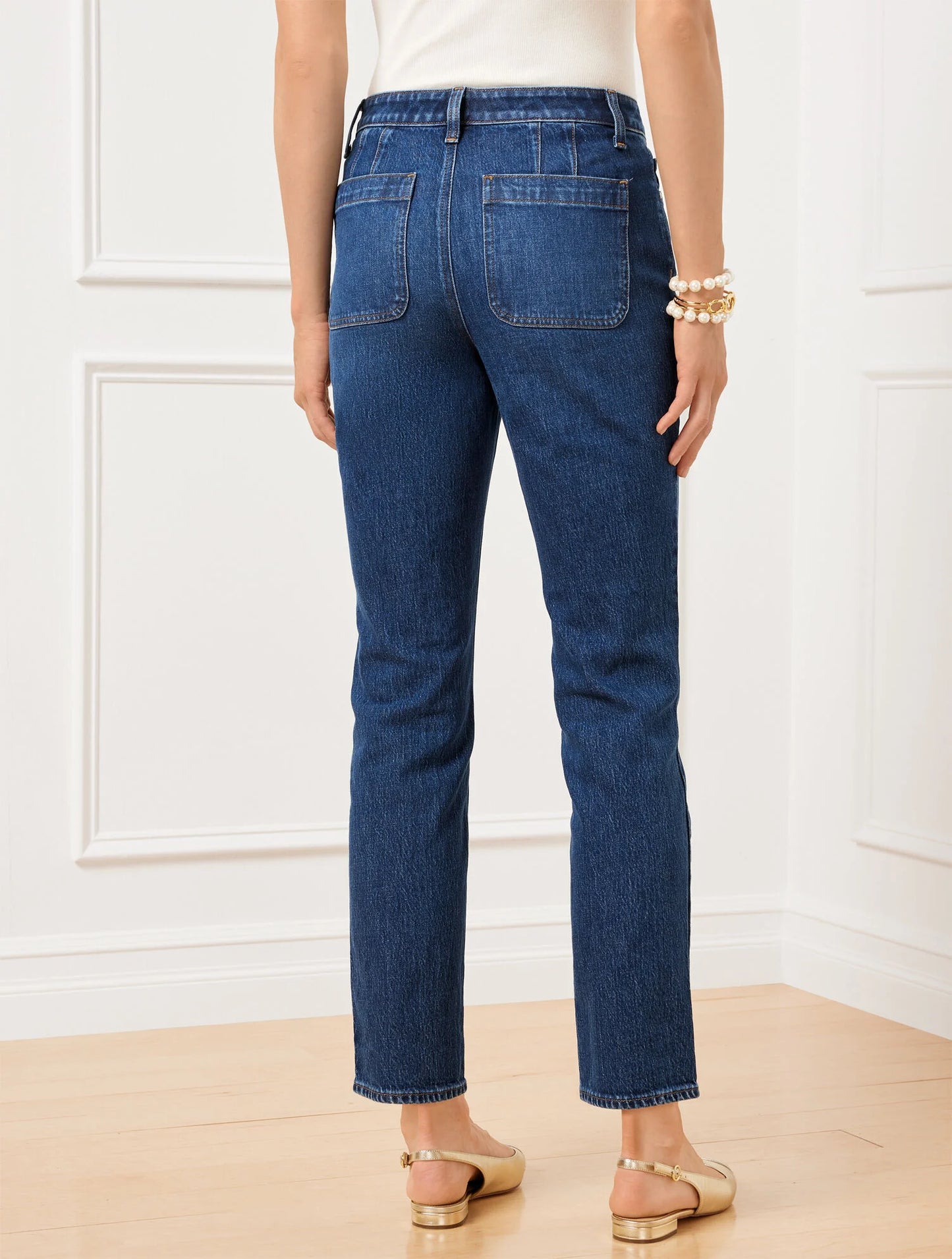 Slim Straight Ankle Jeans - Bettina Wash