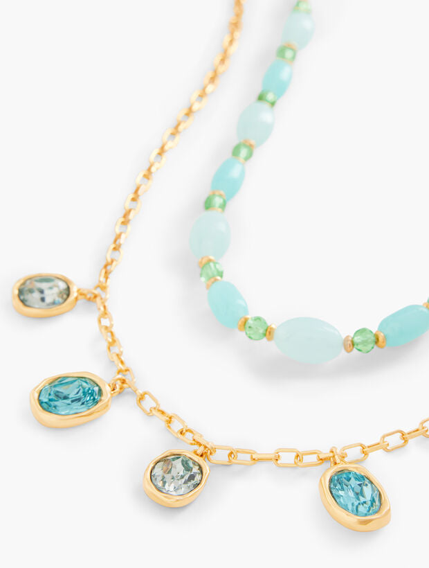 Faceted Bead Statement Necklace