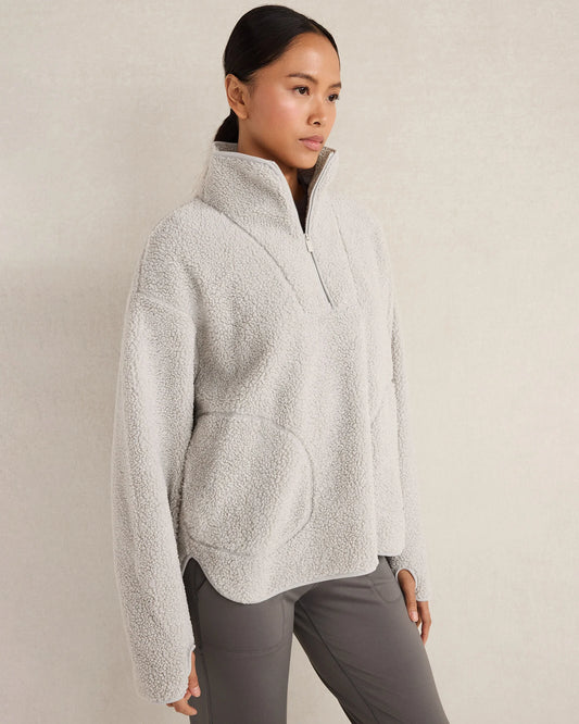 Sherpa Half-Zip Mockneck Pullover