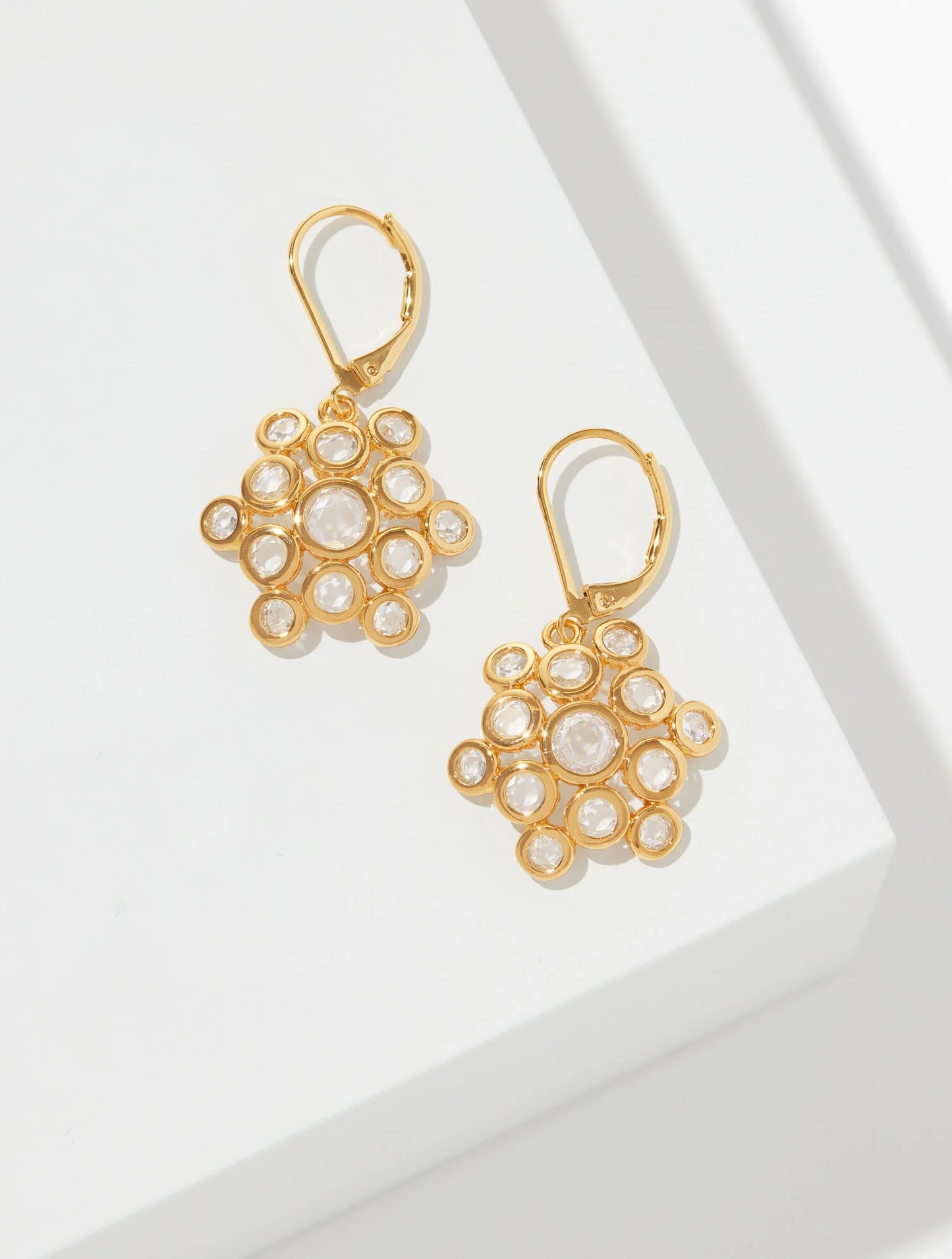 Delicate Shimmer Rosette Earrings