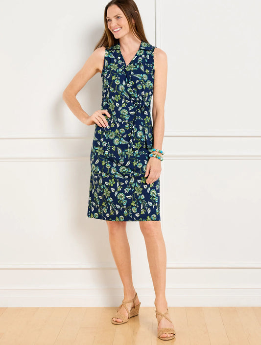 Effortless Jersey Bella Dress - Dancing Jacobean