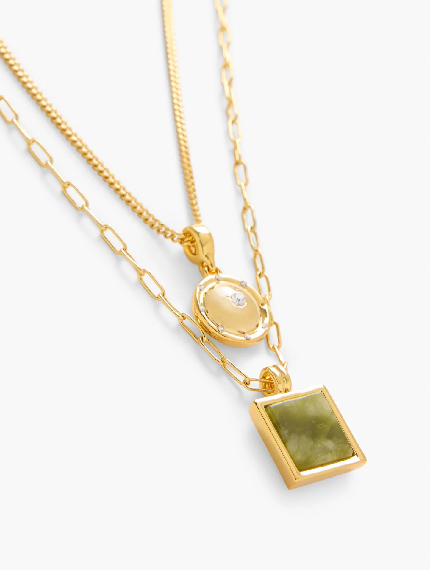 Modern Layered Pendant Necklace