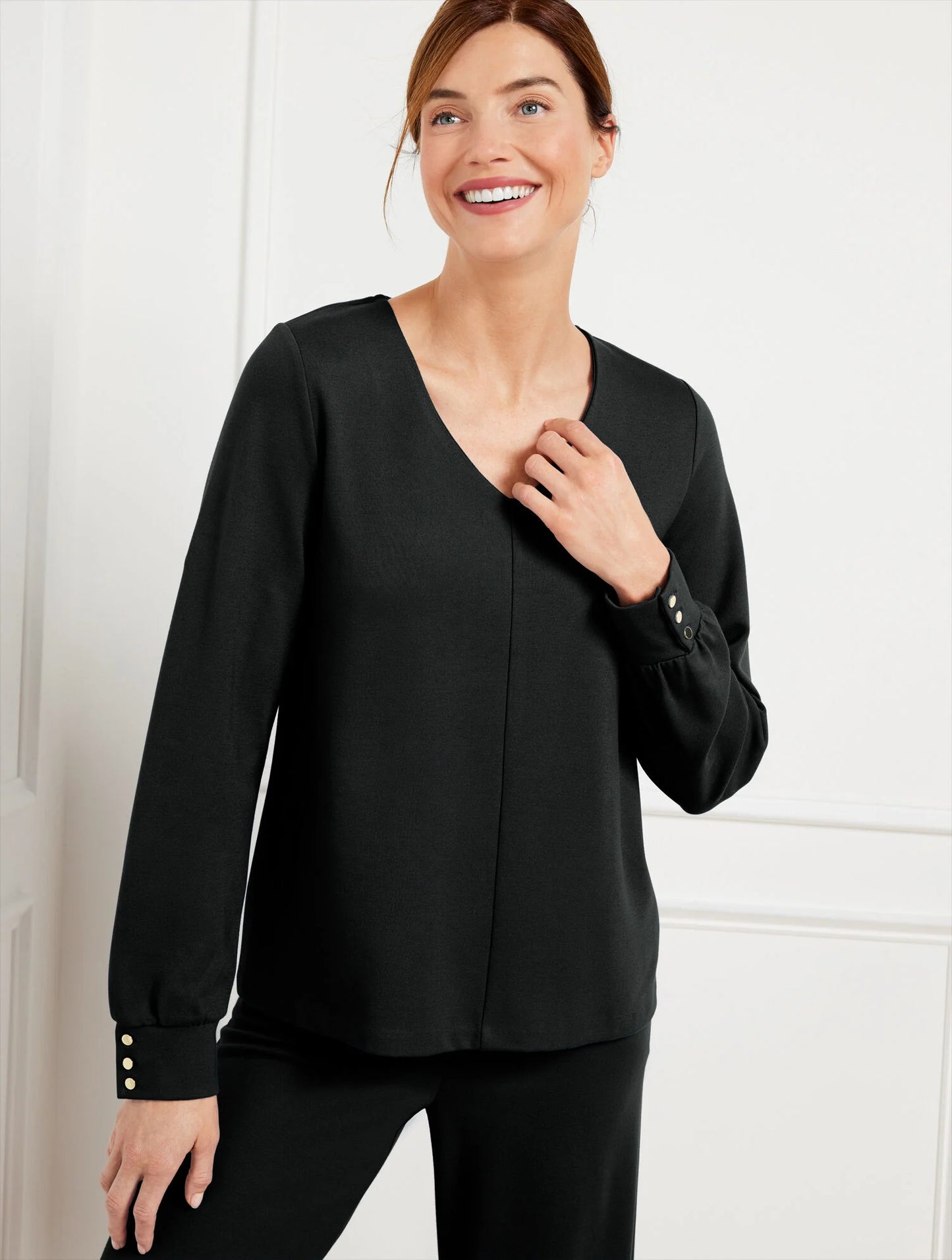 Effortless UltraKnit V-Neck Swing Top