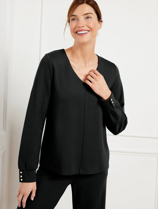 Effortless UltraKnit V-Neck Swing Top