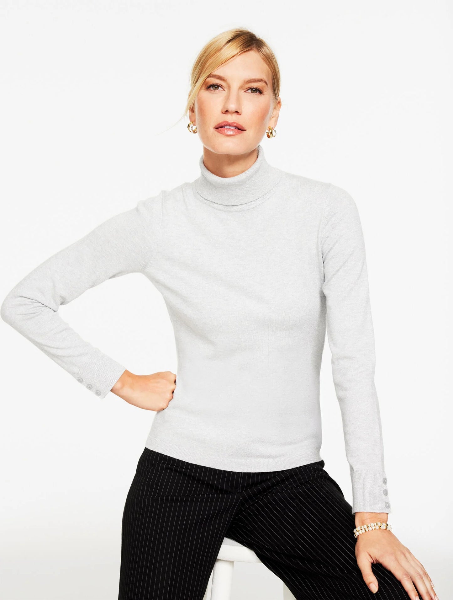 Perfect Metallic Turtleneck