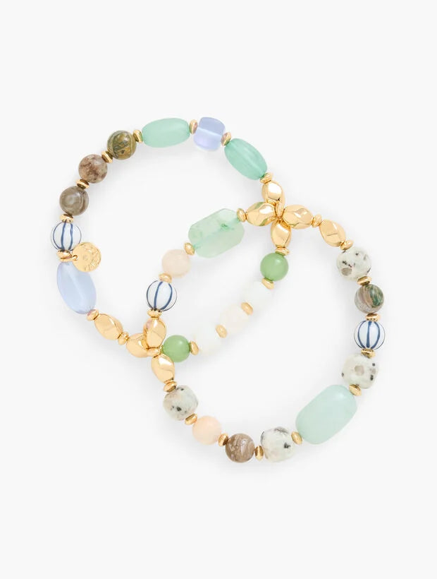 Morning Dew Beaded Stretch Bracelet Set