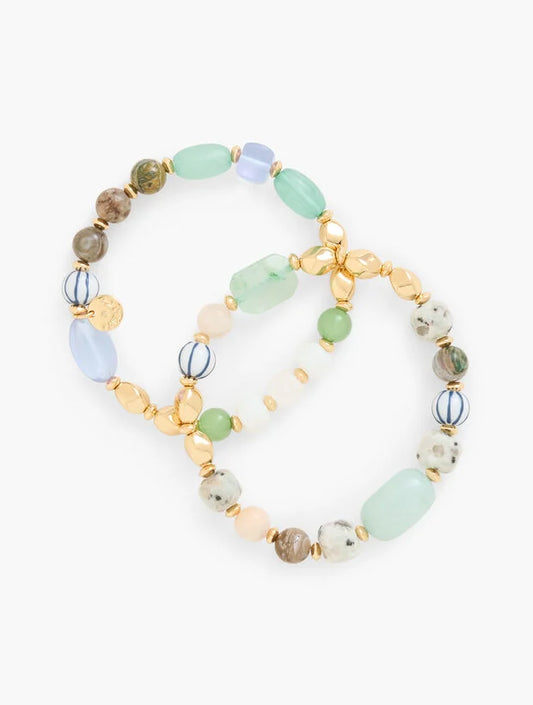Morning Dew Beaded Stretch Bracelet Set