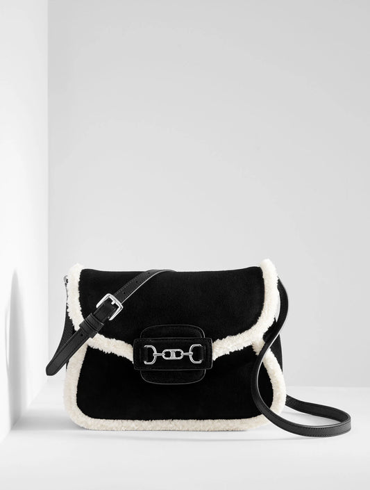 Parker Shearling Suede Crossbody Bag