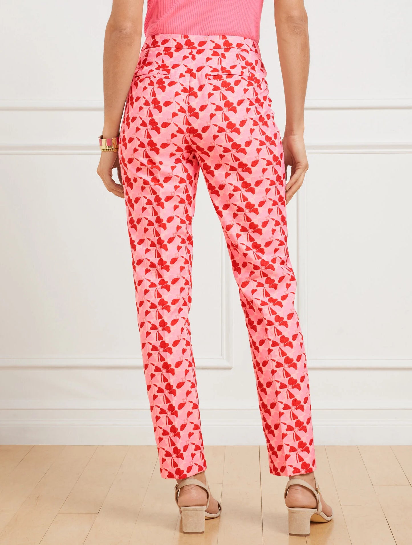 Talbots Chatham Slim Ankle Pants - Floral Jacquard