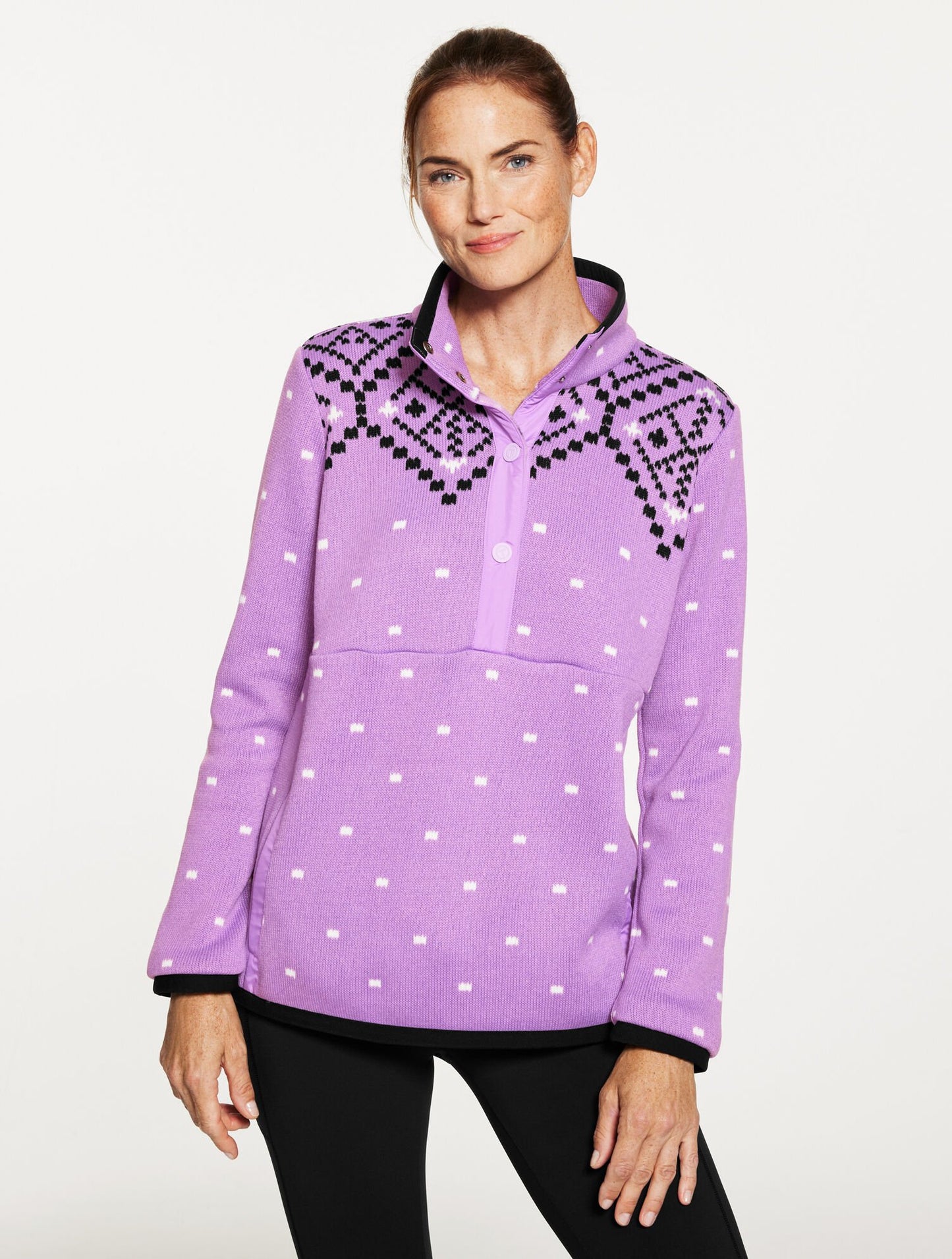 Sherpa Mockneck Pullover - Diamond Fair Isle