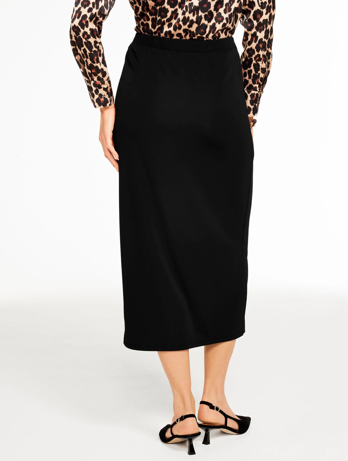 Matte Jersey Wrap Midi Skirt