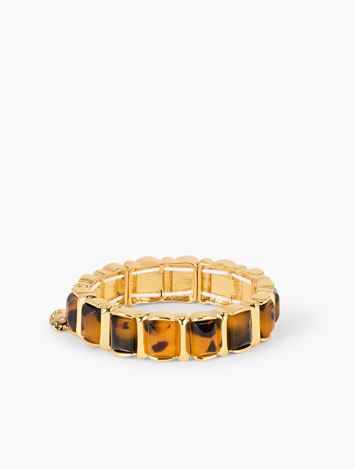 Capped Tortoiseshell Stretch Bracelet