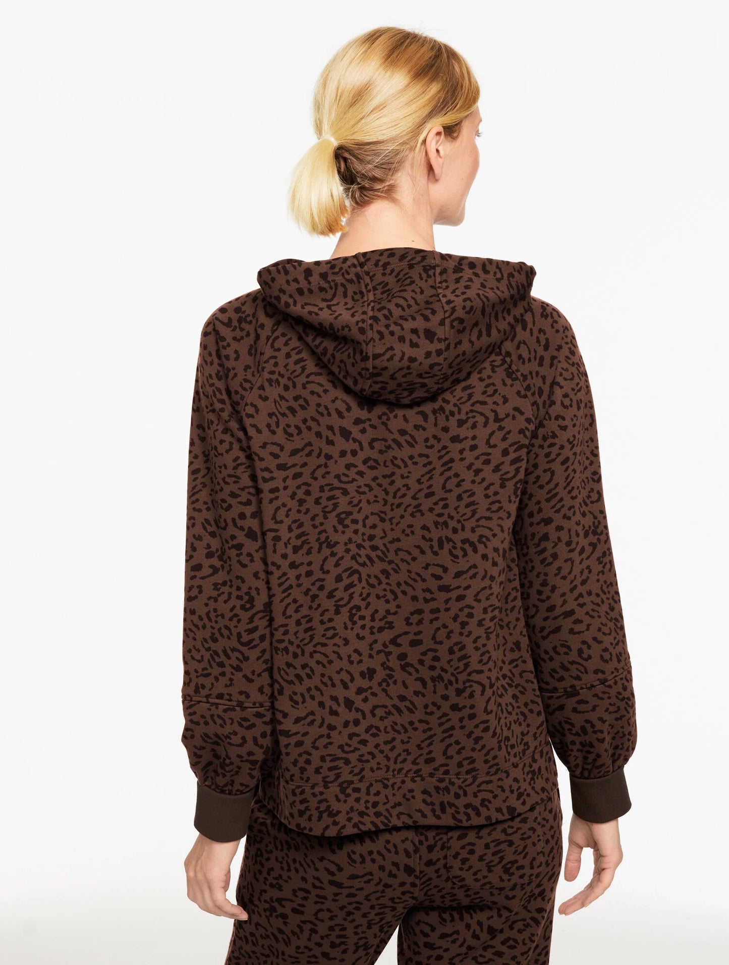French Terry Hoodie - Tonal Cheetah