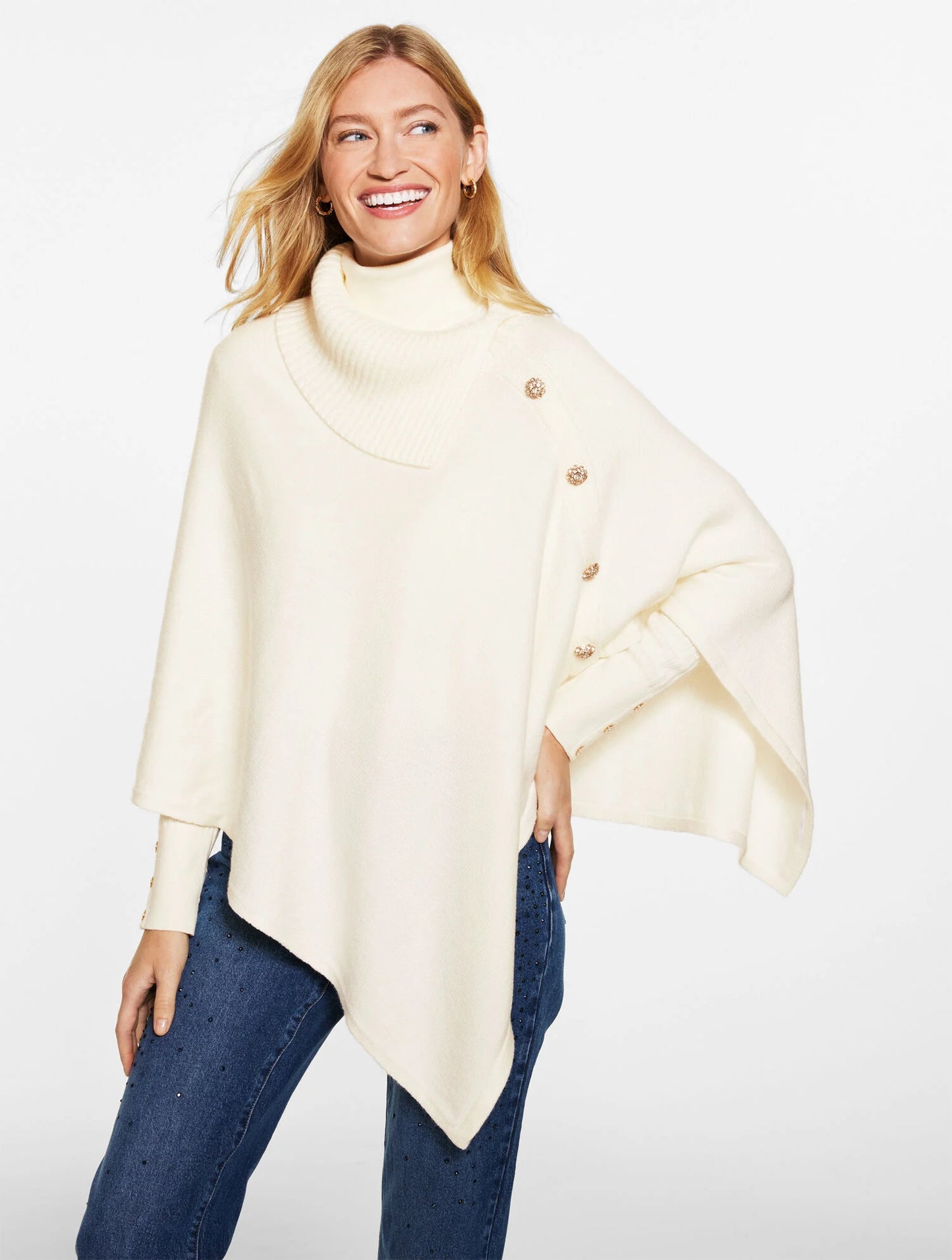 Cowl-Neck Poncho
