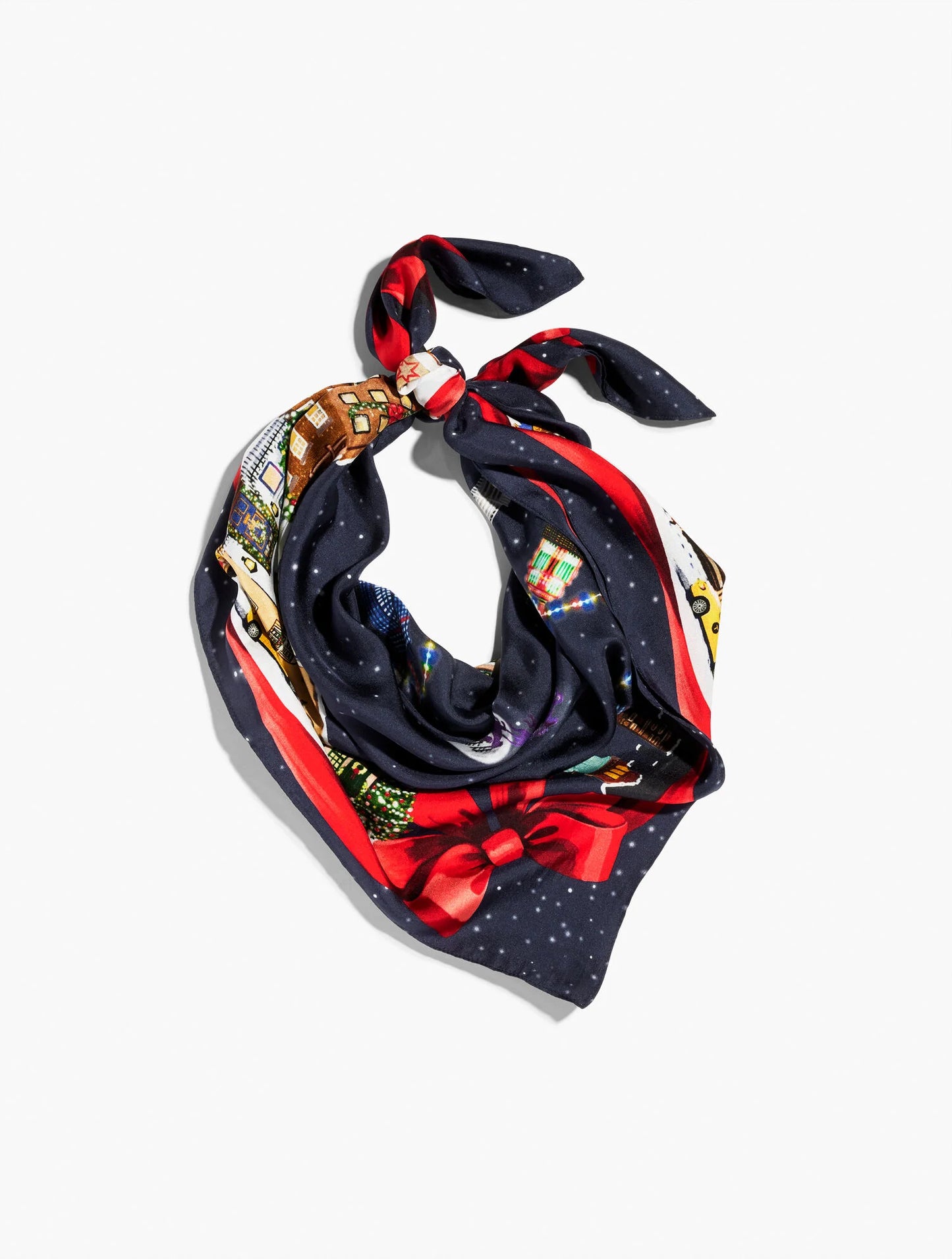 Santa in the City Silk Square Scarf