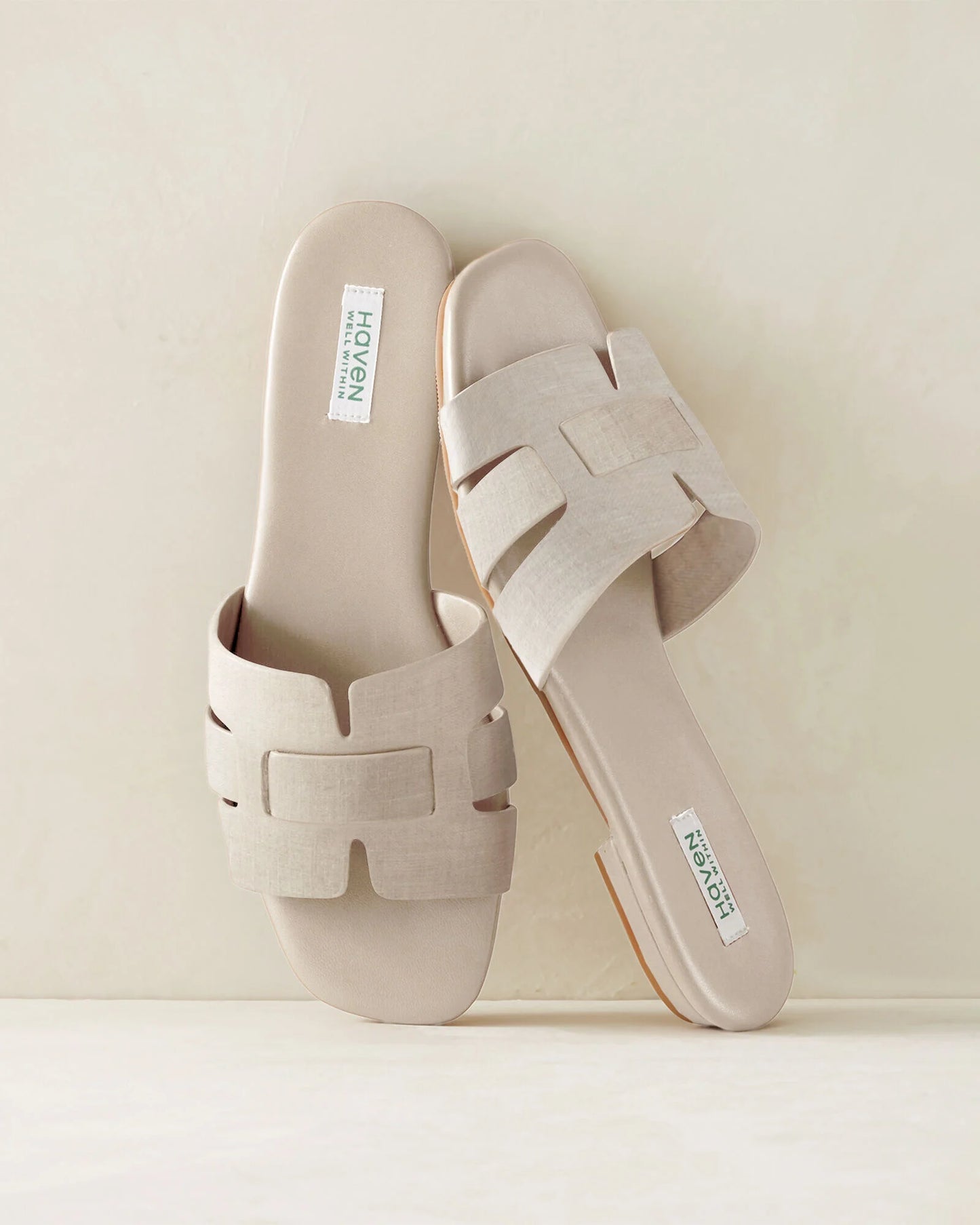 Linen Threaded Cut-Out Slides