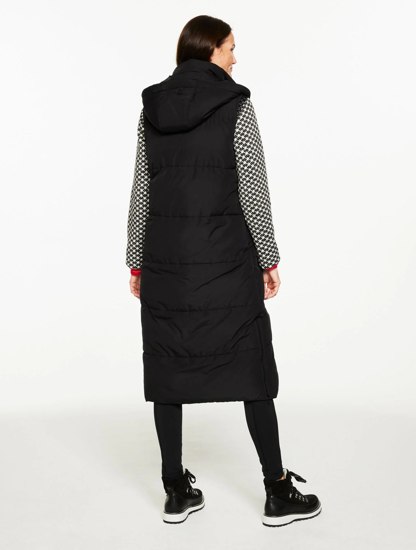 Hooded Long Puffer Vest