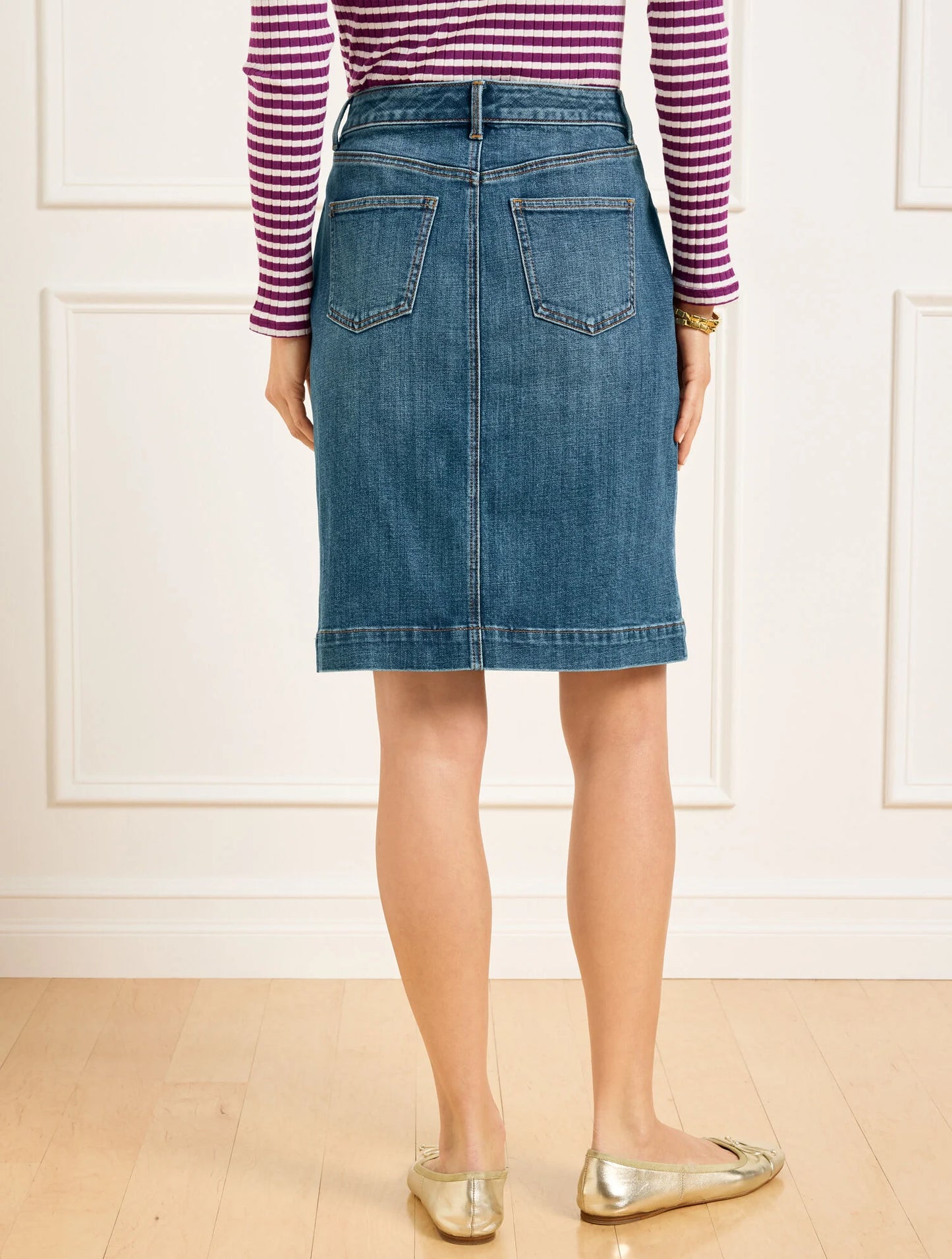Denim A-Line Skirt - Montauk Wash