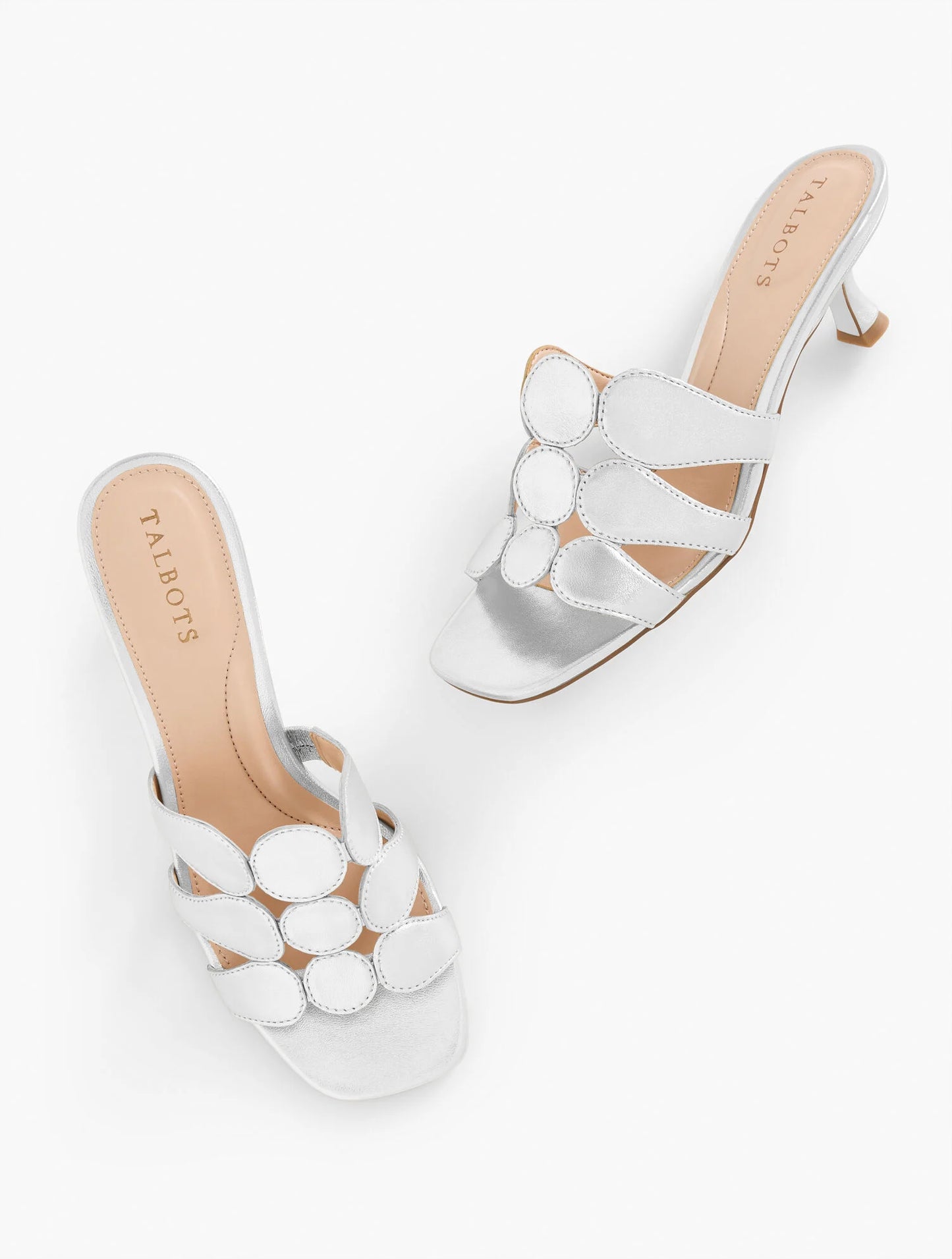 Sabel Metallic Nappa Flare Heel Sandals